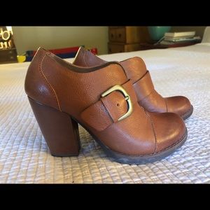 Kork-Ease brown wedge with buckle